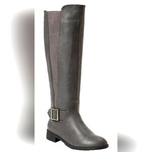 Women's Comfortview The Milan Wide Calf Boot Boots Grey 9.5 NWOB NEW!